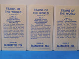 Glengettie Tea Trains of the World Trading Cards Measuring approx. 1 3/8 X 2 5/8