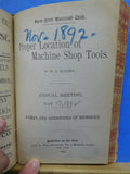 New York Railroad Club 1891-3 Copyright 1891 Hard Cover front cover loose,
