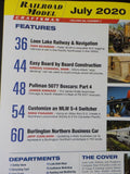 Railroad Model Craftsman Magazine 2020 July KLoon Lake navigation Pullman Standa
