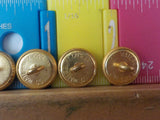 Button Conrail Waterbury Lot of 4 small gold in color