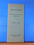 Historical Sketch of Rutland Railroad Company 1849-1949