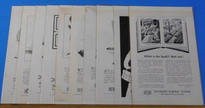 Ads Southern Railway System Lot #23 Advertisements from various magazines (10)