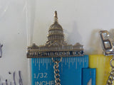 Jaycees District of Columbia Capitol Building with chain and 64     PIN