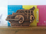Jaycees California Woody Wagon With surfboard  Pewter    PIN