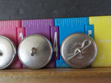 Button W Wabash Lot of 5 Silver in color large buttons silver in color large