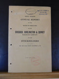 Chicago Burlington & Quincy Railroad Company Annual Report 1921 MAP