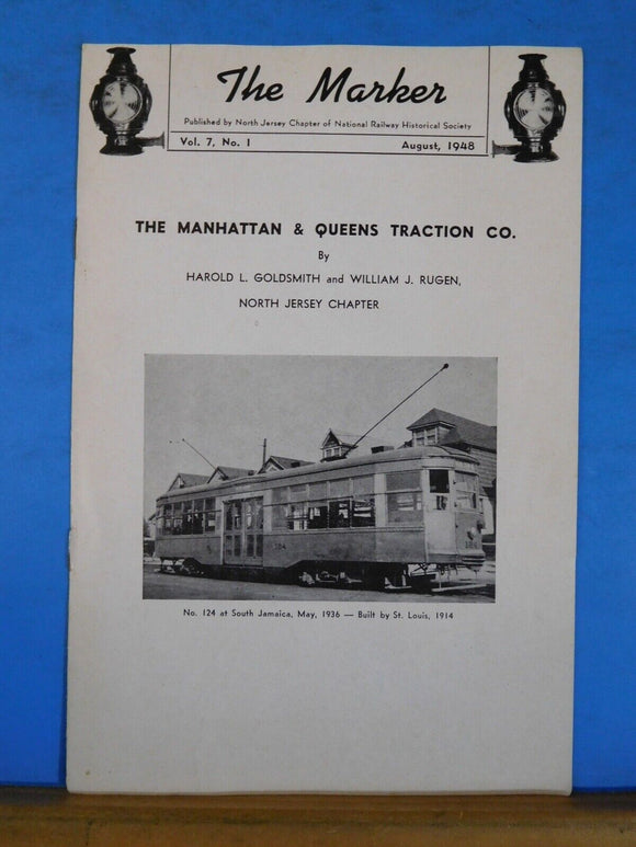 The Marker 1948 August NRHS New Jersey Chapter Manhattan & Queens Traction