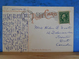 Postcard B&M Depot Waltham MA to Helen B West