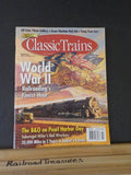 Classic Trains 2001 Winter World War II Troop train cars B&O (crease in cover)