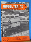 Model Trains 1952 August Work train caboose 1870 passenger cars Old time box car