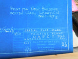 Blueprint Peoria & Pekin Union Ry Lot of 4 Plot plan including new building