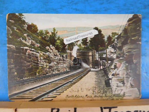 Postcard North Adams, Mass., Western Portal, Hoosac Tunnel.