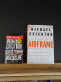 Michael Chrichton Disclosure Airframe Lot of two novels