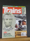 Trains Magazine 2009 February BNSF Abo Canyon work Lincoln RR ties