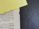 EMD Pointers 1957 July 25 #66 something new in gaskets with sample attached