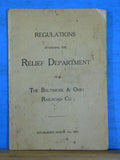 Baltimore & Ohio Railroad Regulations Governing Relief Department 1889 SC