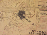 Map NYNH&H Boston &  Providence maps Lot of 4 1915 Damage