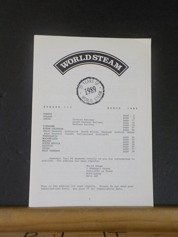 World Steam #113 March 1989