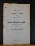 Chicago Burlington & Quincy Railroad Company Annual Report 1913