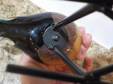 Mouth Blown glass bird Brown and black Oriole?