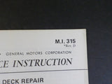 EMD Maintenance Instructions MI 315 Rev D Crankcase Lower deck repair