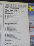 Railfan & Railroad Magazine Complete Year 1987 Complete Year  8 issues