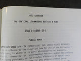 Locomotive Rosters & News, The Official 2003 edition By James Kerr Soft Cover