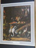 Renaissance Lithographic Print H.H. Huerta Still Life 20X24 inches