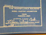 Blueprint PRR Diesel-Electric Locomotives Truck Pedestal Liner 444230