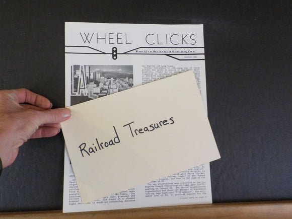 Wheel Clicks 1984 March Pacific Railroad Society Light Rail Line Poster