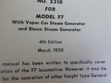 EMD Enginemen’s Operating Manual Model F7 1950 March 4th edition