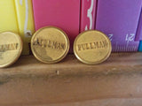 Button Pullman Lot of 5 Scoville  Gold in color