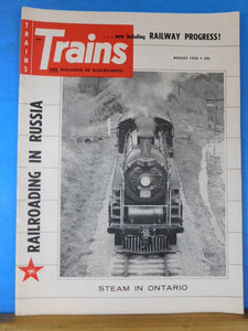 Trains Magazine 1958 August Railroading in Russia