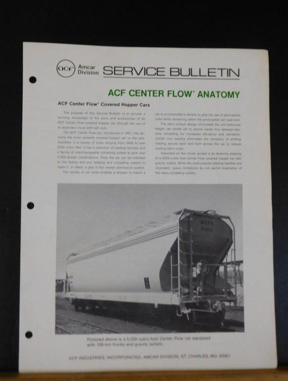 ACF Amcar Division Service Bulletin ACF Center Flow Anatomy November 197