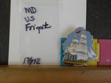 Jaycees Maryland U. S. Frigate Constellation with Red Flag & Green, Yellow & PIN
