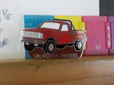 Jaycees California Red Pickup Truck with silver Wheels   PIN
