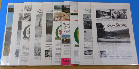 Ads Canadian National Railway #1 Advertisements from various magazines (10)