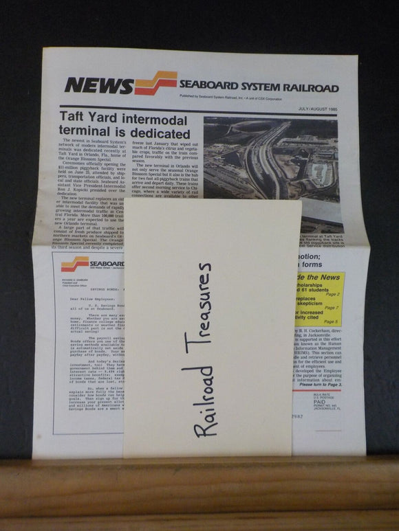 Seaboard System Railroad News 1985 July August Taft Yard intermodal terminal