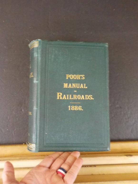 Poor's Manual of Railroads 1886   History rolling stock more