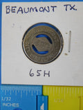 Token TX Beaumont 65H Beaumont City Lines Inc Good for one fare