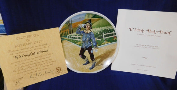 Plate Wizard of Oz If I Only Had A Brain By James Auckland MGM p0428