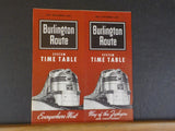 Burlington Route System Public Timetable 1955 May-September