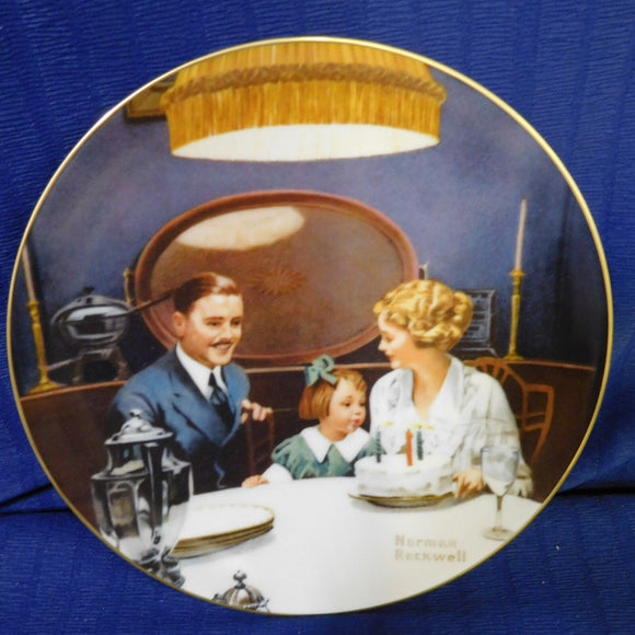 Plate Norman Rockwell The Birthday Wish Rockwell's Light Campaign