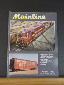 Mainline Modeler 1990 August NP box car SD 24 ft water tower Southern waffle box