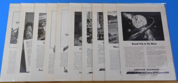 Ads Association of American Railroads Lot #7 Advertisements from magazines (10)