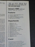 Railfan & Railroad Magazine 1989 January Minnesota Valley Colorful COnrail