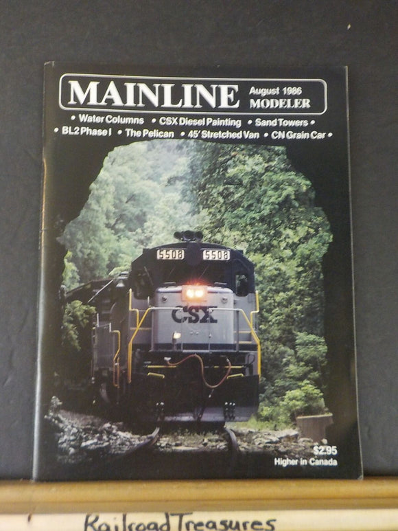 Mainline Modeler 1986 August Water tanks IC Pelican CSX diesel painting guide