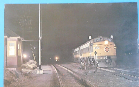 Postcard Canadian National Railways F7 Diesel Class CFA 15d Turcot W Quebec 5 X9
