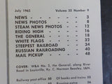 Trains Magazine 1962 July The General an honored veteran is recalled to active d