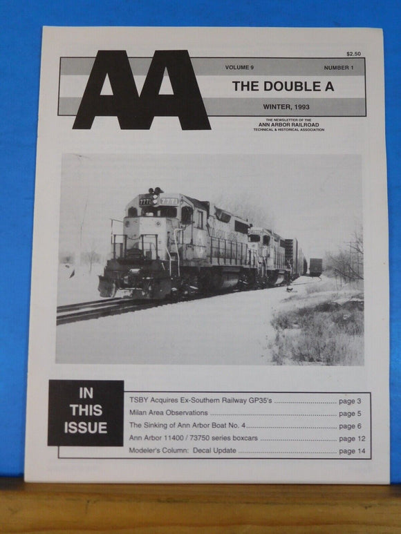 Double A 1993 Winter V9 #1 AA Ann Arbor Historical Society 16 pages